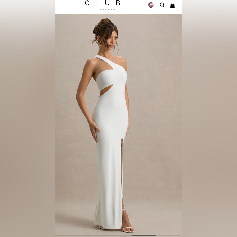 MATIYA Club L London One-Shoulder White Dress